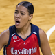Natasha Cloud #9 of the Washington Mystics reacts during the second half of the game against the Chicago Sky at Entertainment & Sports Arena on May 15, 2021 in Washington, DC. (Photo by Scott Taetsch/Getty Images)